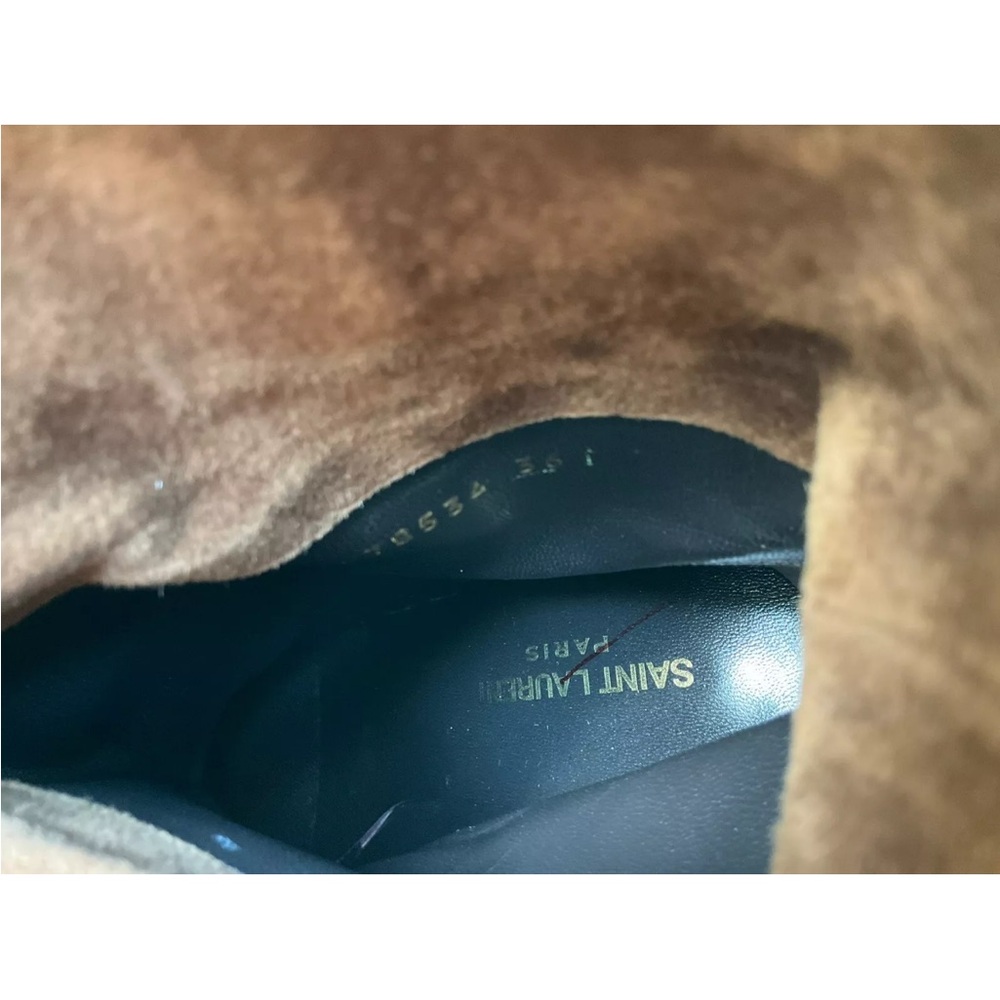 YSL Saint Laurent Liz 85 Suede Boots - Picture 10 of 12